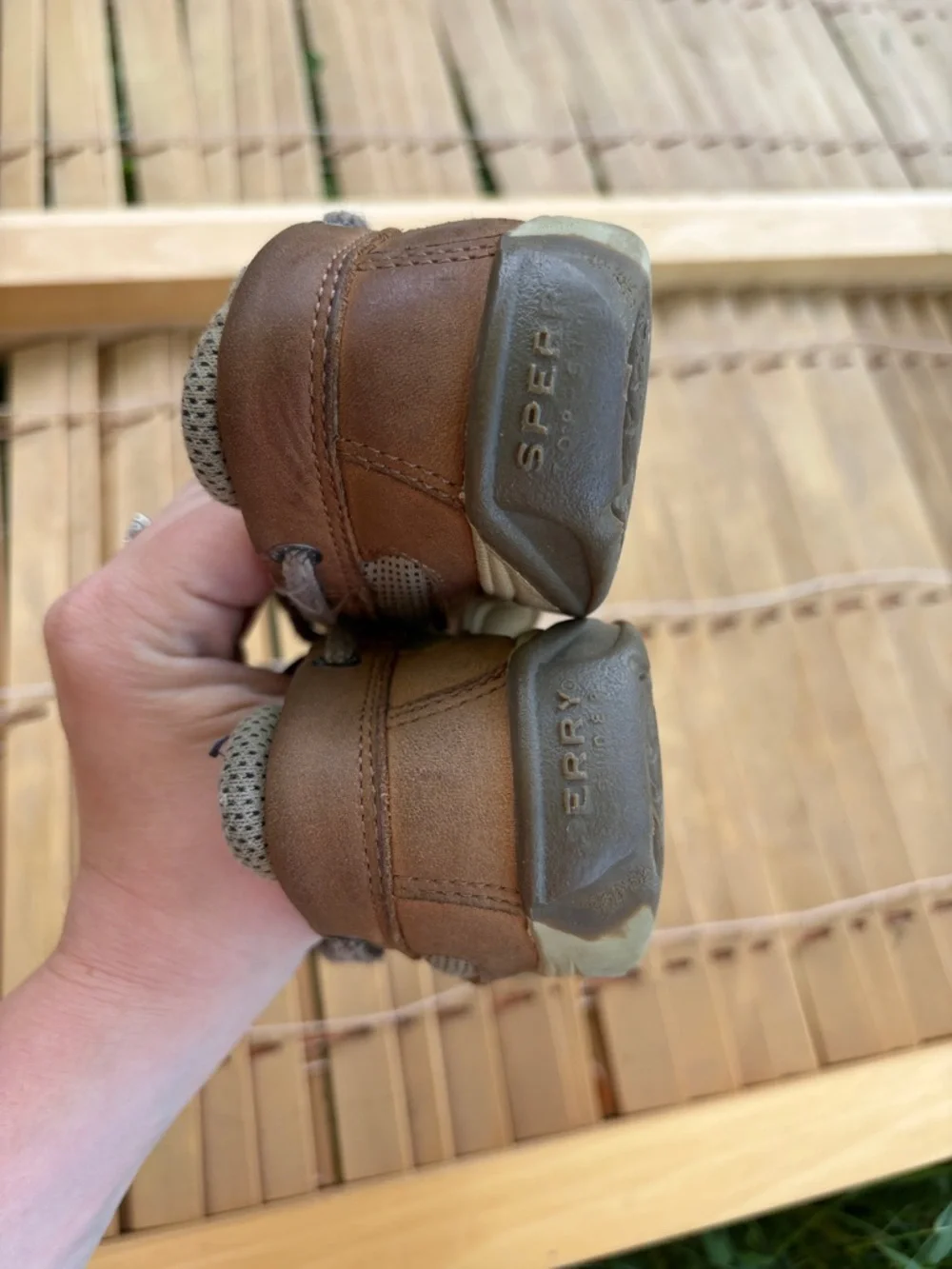 Sperry Kids Brown Leather Moccasin Boat Shoes